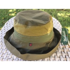 WOOLRICH ROLLED BRIM HAT CAP HAT OLIVE GREEN 100% WAX COTTON LADIES ONE SIZE  eb-75785482